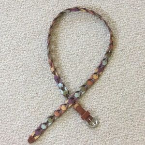 Fossil belt with silver buckle